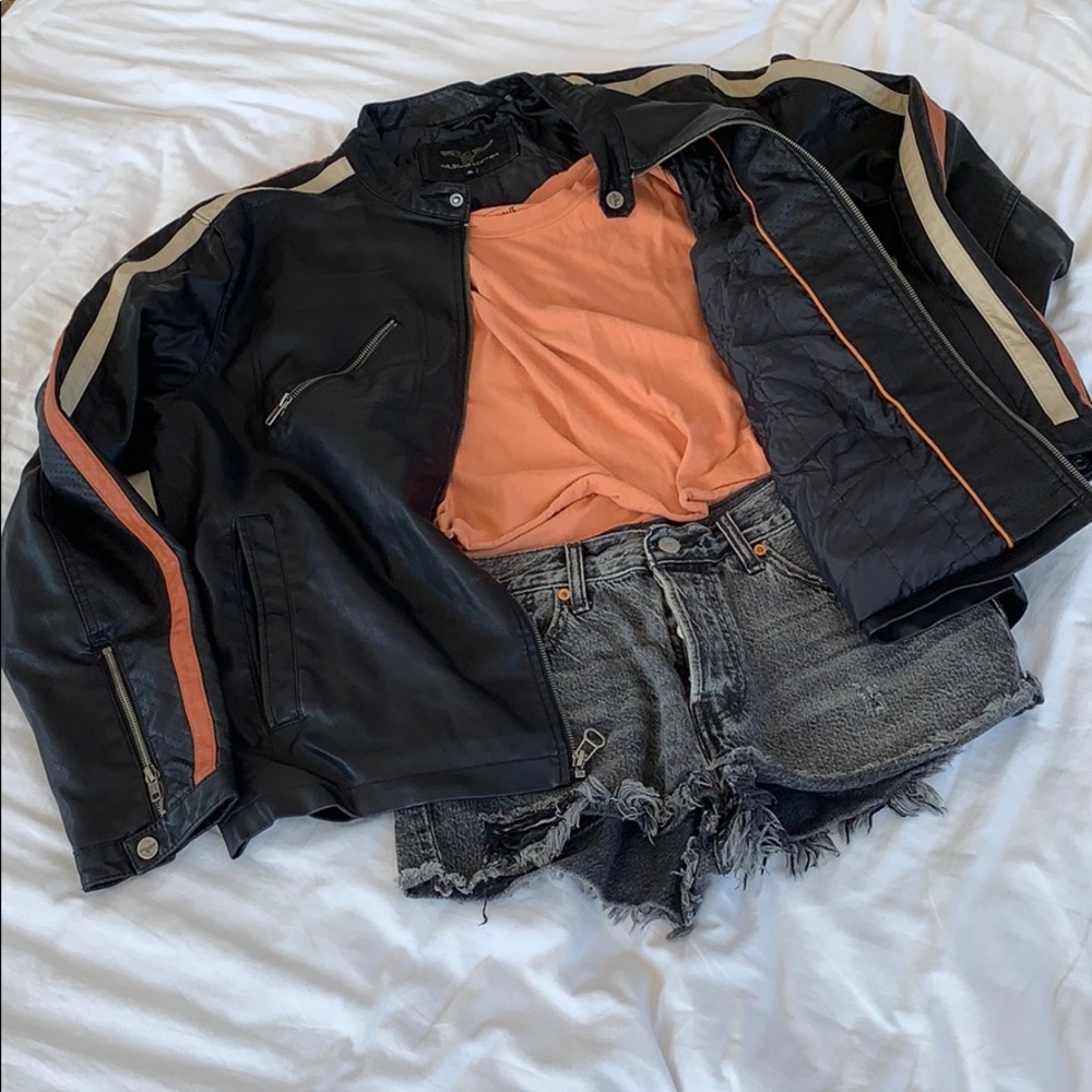 vegan leather 1980’s jacket